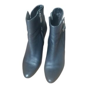White House Black Market Sleek Black Ankle Booties, size 7M